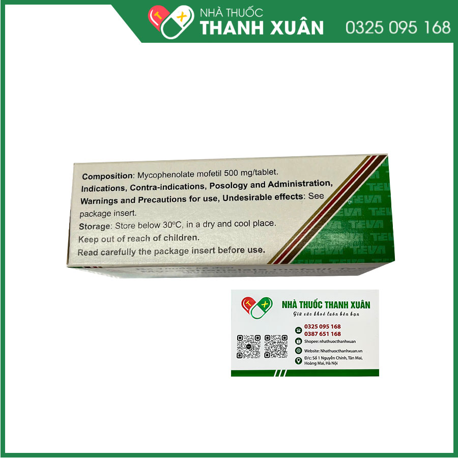 Thuốc Mycophenolate mofetil Teva điều trị dự phòng thải ghép cấp